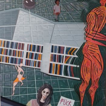 Peinture intitulée "Champs Libres" par Josett, Œuvre d'art originale, Huile