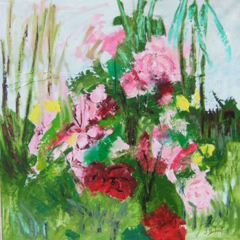 Painting titled "fleurs-en-fetes-004…" by Josette Dubost, Original Artwork