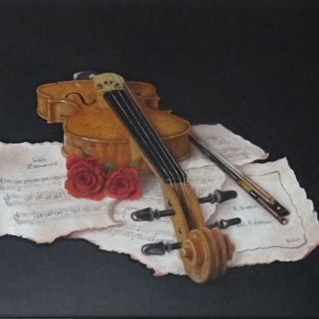 Peinture intitulée "les quatre Saisons" par Josette Roboam, Œuvre d'art originale, Pastel