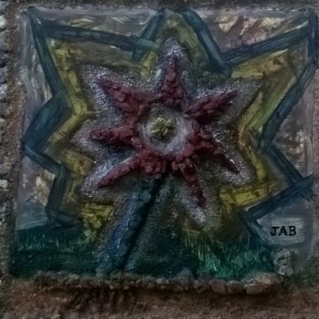 Ζωγραφική με τίτλο "Flor de pedra" από Jab, Αυθεντικά έργα τέχνης, Ακουαρέλα