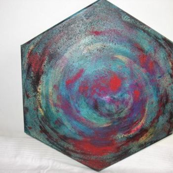 Peinture intitulée "Hexagone 1" par Joshima, Œuvre d'art originale, Huile
