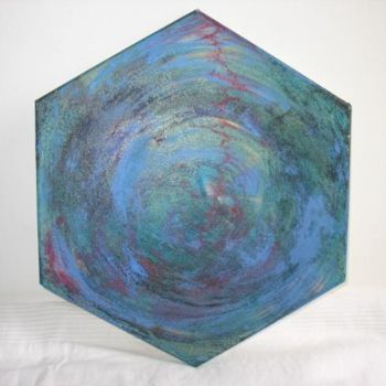 Painting titled "Hexagone 2" by Joshima, Original Artwork, Oil