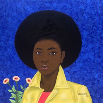 Peinture intitulée "Afrolicious 2" par Joshua Salami, Œuvre d'art originale, Huile