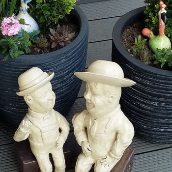 Sculpture titled "Laurel et Hardy" by Josi Rica, Original Artwork, Ceramics