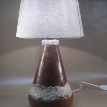 Sculpture titled "lampe sigilée" by Josi Rica, Original Artwork, Terra cotta