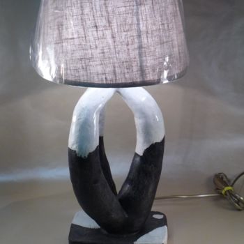 Sculpture titled "lampe céramique  ém…" by Josi Rica, Original Artwork, Ceramics