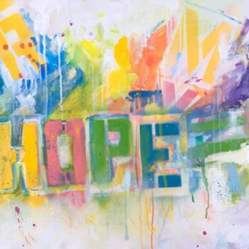 Peinture intitulée "OR HOPE" par Josiah Stam, Œuvre d'art originale, Acrylique