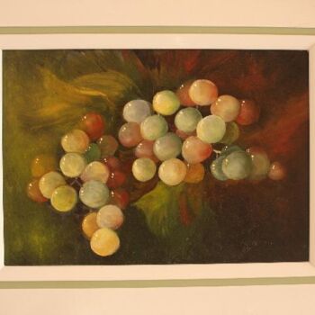 Peinture intitulée "Raisins" par Josiane Amblard, Œuvre d'art originale
