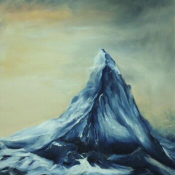 Painting titled "Vague montagne" by Josiane Amblard, Original Artwork