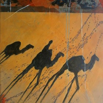 Painting titled "Mirage" by Jo Croiset, Original Artwork, Acrylic