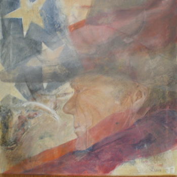 Painting titled "América" by Jo Croiset, Original Artwork, Oil