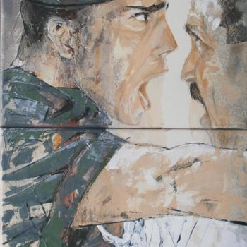 Painting titled "Guerre et Paix" by Jo Croiset, Original Artwork, Acrylic