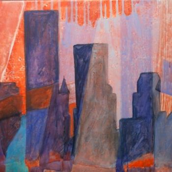 Painting titled "N.Y. I" by Jo Croiset, Original Artwork, Acrylic