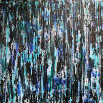 Painting titled "Ivresse, bleu" by Josiane Ulrich, Original Artwork, Acrylic
