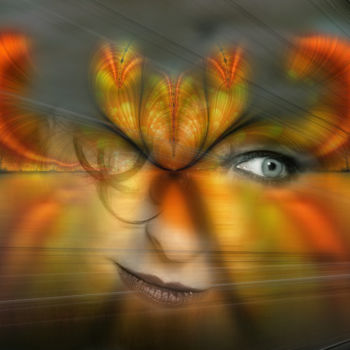 Digital Arts titled "Ange ou demon" by Josiane Chevalier, Original Artwork