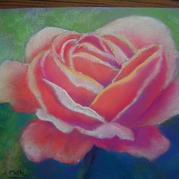 Peinture intitulée "Rose" par Josiane Flotte, Œuvre d'art originale