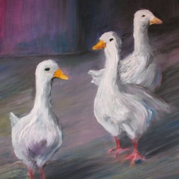 Schilderij getiteld "Oies" door Josiane Flotte, Origineel Kunstwerk