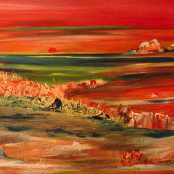 Painting titled "Le désert" by Josiane Vaccari, Original Artwork