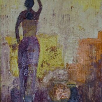Peinture intitulée "Abidjan" par Josie Albertus, Œuvre d'art originale