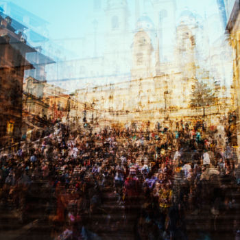 Фотография под названием "Spanish Steps, Rome" - Josip Biondić, Подлинное произведение искусства, Цифровая фотография