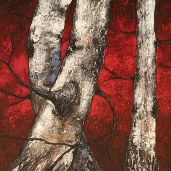제목이 "passionata ( tripty…"인 미술작품 Joss Blanchard로, 원작, 아크릴 나무 들것 프레임에 장착됨