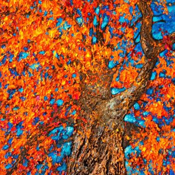 Картина под названием "Contraste" - Joss Blanchard, Подлинное произведение искусства, Акрил Установлен на Деревянная рама дл…