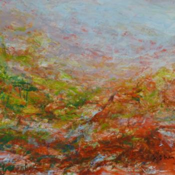 Painting titled "paysage abstraction…" by Patrick Jossier, Original Artwork, Acrylic