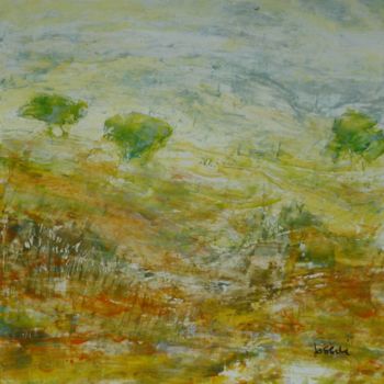 Peinture intitulée "La colline" par Patrick Jossier, Œuvre d'art originale, Acrylique
