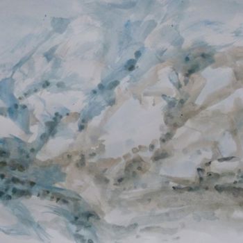 Painting titled "Flanc de montagne e…" by Patrick Jossier, Original Artwork, Acrylic