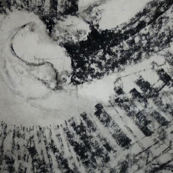 图画 标题为“Poésie de l'escalier” 由Patrick Jossier, 原创艺术品, 木炭