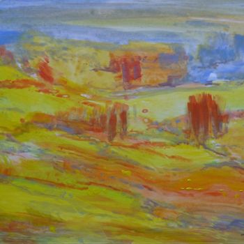 Peinture intitulée "Paysage coloré" par Patrick Jossier, Œuvre d'art originale, Acrylique