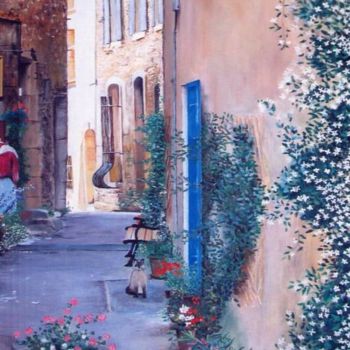 Peinture intitulée "rue de collioure" par Patrick Josse, Œuvre d'art originale