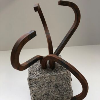 Sculpture titled "Sustraiak 2" by Josu Goenaga, Original Artwork, Metals