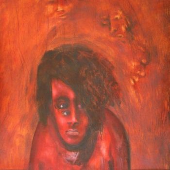 Schilderij getiteld "El rojo" door Joshua, Origineel Kunstwerk