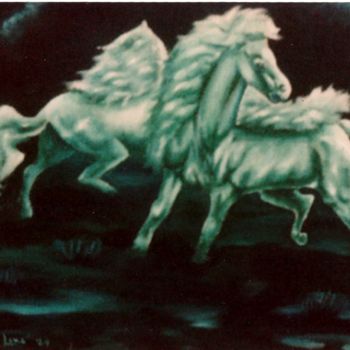 Peinture intitulée "Tempestade / Storm" par Joswilton Lima, Œuvre d'art originale, Huile