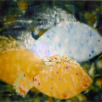 Pintura intitulada "Peixes no Igarapé A…" por Joswilton Lima, Obras de arte originais, Outro