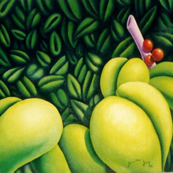 Pintura intitulada "Cerejas do Éden - 1…" por Joswilton Lima, Obras de arte originais, Óleo