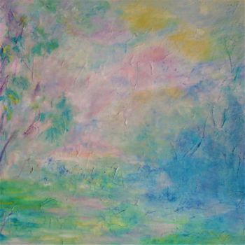 Peinture intitulée "Promenade matinale" par Josy Moreau-Peter, Œuvre d'art originale, Huile