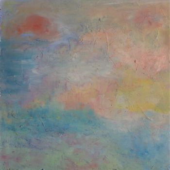 Painting titled "Soleil d'hiver" by Josy Moreau-Peter, Original Artwork, Oil