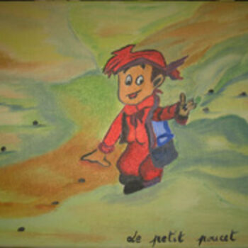 Pintura intitulada "Le Petit Poucet" por Josette Bourgeois, Obras de arte originais
