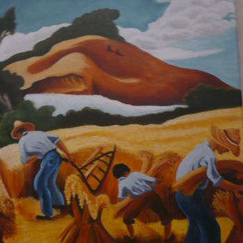 Peinture intitulée "Les pâturages du ci…" par Josy Chatain, Œuvre d'art originale