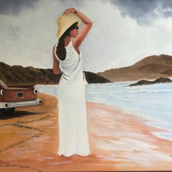 Painting titled "Californie" by Josy Chatain, Original Artwork, Oil