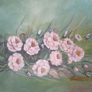 Painting titled "Bouquet" by Jota Vieira, Original Artwork, Oil