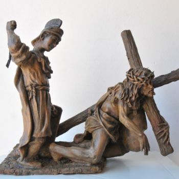 Escultura intitulada "Crucificação de Cri…" por Jota Vieira, Obras de arte originais