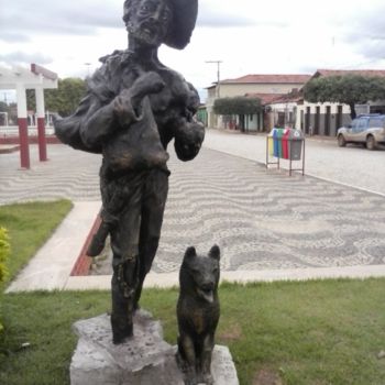 Escultura intitulada "O Comerciante" por Jota Vieira, Obras de arte originais, Outro