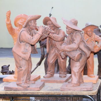 Sculpture titled "Folclore regional" by Jota Vieira, Original Artwork, Clay