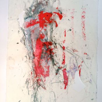 Painting titled "Surprise in Red" by Jouke Kruijer, Original Artwork, Acrylic