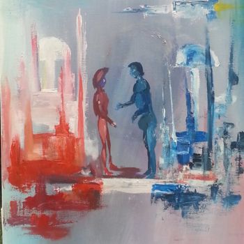 Painting titled "welcome" by Stephane Joukoff, Original Artwork, Oil