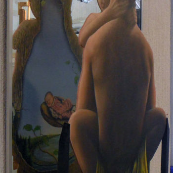 Peinture intitulée "La vie de l'invisib…" par Daniel Joux, Œuvre d'art originale, Huile