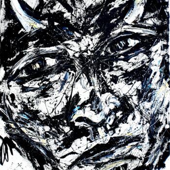 Painting titled "He, (Lucifer the Fa…" by Jovanart, Original Artwork, Acrylic